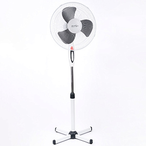 Вентилятор напольный MAXTRONIC MAX-1619-4 (4) с подсветкой 3скорости. Мощность 38Вт. Высота130см. Диаметр 16''. Длина шнура 160см. Бело-серый металл 000000000001211762