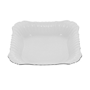 Квадратный салатник Платиновая отводка Porcelaine Czech Gold Hands, 28 см 000000000001136295