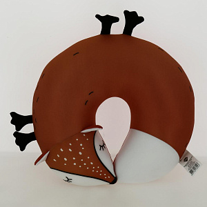 Подушка антистресс 30x34см LUCKY Лиса для путешествий детская оранжевая полиэстер 000000000001189859