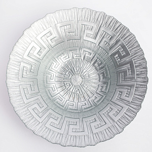 Фруктовница 30см GLASSCOM овальная серебро стекло 000000000001211808