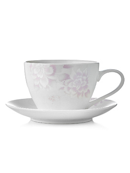 Пара чайная 315мл/14,5см ESPRADO Peonies костяной фарфор 000000000001195092