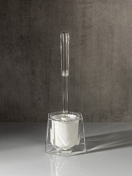 Щетка для унитаза 14,8x37,1см DE'NASTIA CRYSTAL прозрачный акрил/нейлон 000000000001228369