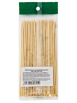 Шпажки для шашлыка 20см 90шт бамбук 000000000001227954