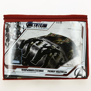 Покрывало 145*200 стеганое.100%хлопок.поплин "Непоседа"микс лицензия неон 471193 000000000001188778