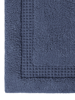 Коврик для ванной 50x70см DE'NASTIA Вафля синий хлопок 000000000001220604