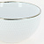 Салатник 13,6см 600мл LUCKY Точки металлическая кайма белый керамика 000000000001211234