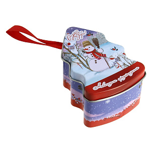 Декоративное украшение 7х5х3,8см ФЕНИКС-ПРЕЗЕНТ Елка с пожеланием металл 000000000001132742