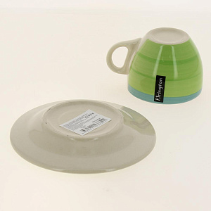 Пара чайная 220мл/блюдце ELRINGTON АЭРОГРАФ Зелень лета керамика 000000000001185952