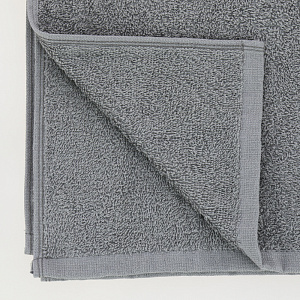 Полотенце махровое 50х90см АЛТЫН АСЫР гладкокрашеное без бордюра плотность400гр/м2 серое хлопок 000000000001210011