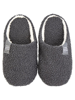 Тапочки домашние 36-37 женские утепленные серый полиэстер/ПВХ 000000000001228833