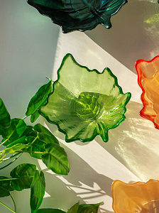 Ваза-конфетница 14см EFE glass Цветок прозрачный зеленый стекло 000000000001213532