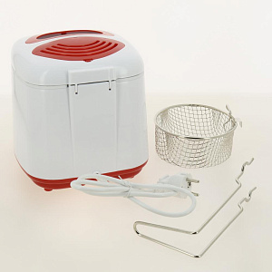 Фритюрница 750мл Sakura SA-7654R 950Вт антипригарное покрытие бело-красная пластик 3979560 000000000001205754