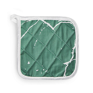 Набор кухонный (рукавица 18х26см + прихватка 17х17см) LUCKY Мрамор мятный хлопок 100% 000000000001218597