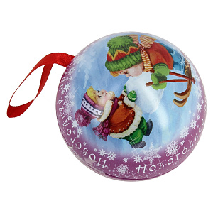 Декоративное украшение 6,4см ФЕНИКС-ПРЕЗЕНТ Шар с пожеланием металл 000000000001132741