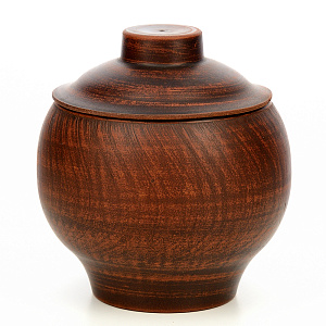 Горшочек для запекания 800мл коричневый дымленая керамика 000000000001211392