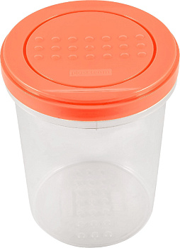 Банка для продуктов Plast Team PATTERN, с закручивающейся крышкой, 1л, коралловый, 115х115х147 (PT1129) 000000000001201510