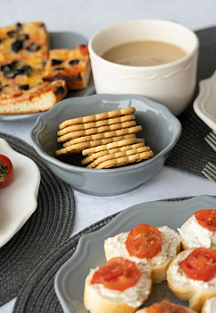 Салатник 15см/360мл DE'NASTIA Romeo серый глянцевый керамика 000000000001216767