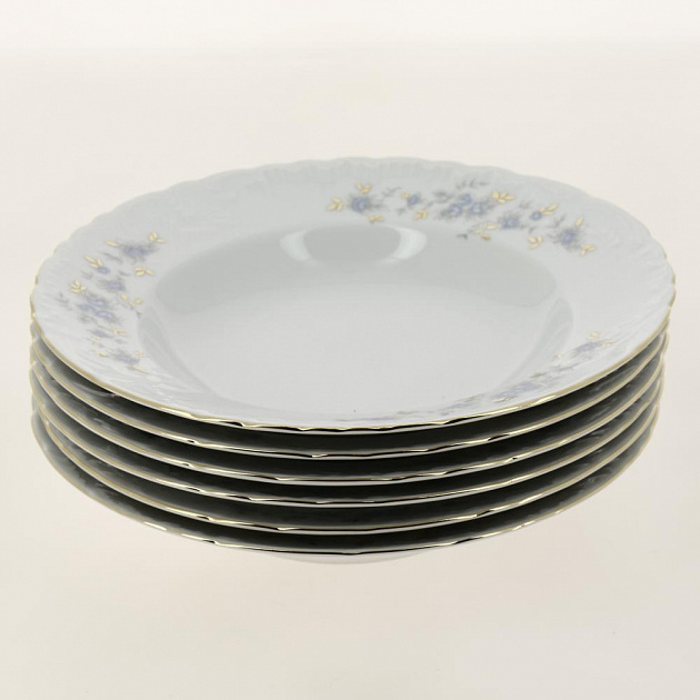 Набор тарелок суповых 6шт 22,5см CMIELOW 9706 blue фарфор 000000000001172769