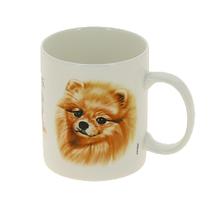 Кружка 420мл Человек собаке друг Шпиц костяной фарфор 000000000001193685