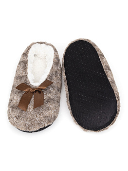 Туфли домашние-тапки р.39-40 LUCKY Розы коричневый полиэстер 000000000001187775