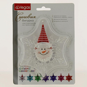 VEGAS Фигурка Снеговик светодиодная 10*12см 55054 000000000001180329