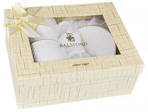 Набор чайный фарфор 4шт 2 чашки 220мл + 2 блюдца квадратная подарочная упаковка ДАРИЯ Balsford 101-01018 000000000001193962