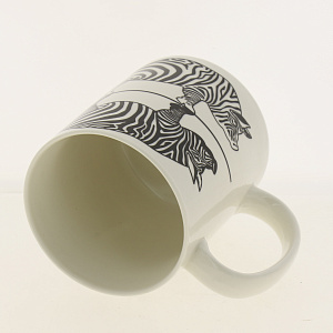 Кружка черно-белая полоса, 350мл 000000000001180183