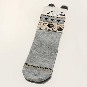 Носки женские р.36-39/23-25 LUCKY дизайн1 высокие мордочки животных 72%хлопок/26%полиэстер 000000000001187744