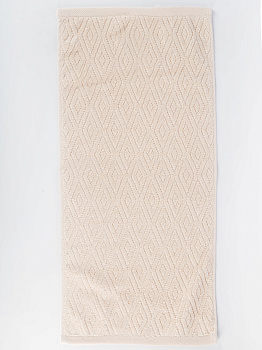 Полотенце махровое 30х60см СОФТИ Ромб светло-бежевый хлопок 100% 000000000001214682