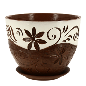 Горшок для цветов декоративный керамический Вальс двуцветный №1 4л ГК 2 000000000001200869