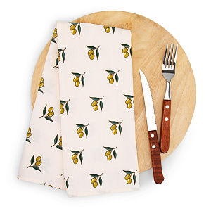 Полотенце кухонное 35х60см СОФТИ Оливки молочный хлопок 100% 000000000001218612