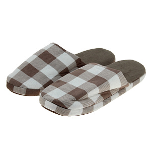 Тапочки домашние мужские, коричневые, 45-46р 000000000001174449