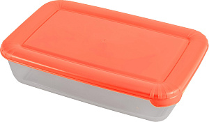 Контейнер для продуктов Plast Team POLAR, прямоугольный, коралловый, 3л, 295х195х75 (PT1673) 000000000001201517