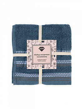 Набор махровых полотенец LUCKY 450gsm 40x60 (2шт) 100% Хлопок фиолетовый/белый D100401 000000000001227641