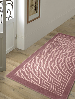 Коврик универсальный 80х150см LUCKY РОМБЫ розовый 100%хлопок 000000000001187173