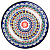 Блюдо (ляган) 34см RISHTON KULOLCHILIC рисунок мехроб глубокий синий Риштанская керамика UZ006/UZ019 000000000001206037