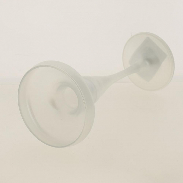 Подсвечник стеклянный с напылением цвет Серебряный перламутр , двойная лакировка, Колорист Дизайн RUDIK 000000000001191035