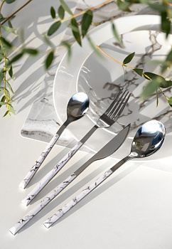 Набор столовых ножей 2шт LUCKY мраморная ручка нержавеющая сталь ABS пластик 000000000001210811