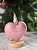 Украшение декоративное Гном на сердце 12,5х9х18,5см розовый дерево 000000000001208283