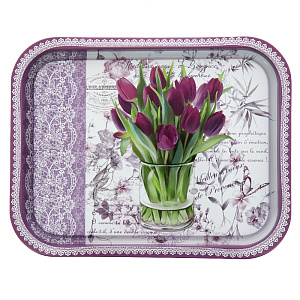 Поднос НОВЫЙ АРГУМЕНТ Прованс прямоуголный жестяной 000000000001184393