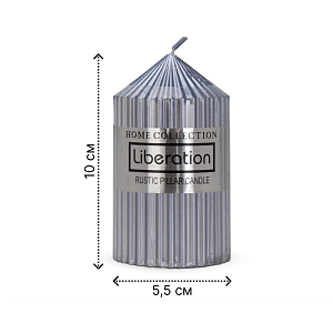 Свеча 5,5x10см Blue Chrome парафин 000000000001224078