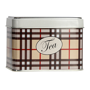 Жестяная банка для хранения сыпучих продуктов Клетка, 0.4л 000000000001157132