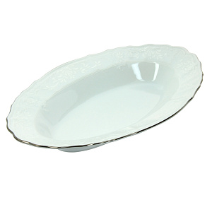 Овальное блюдо Отводка Платина Люкс Хауз, 24 см 000000000001002867
