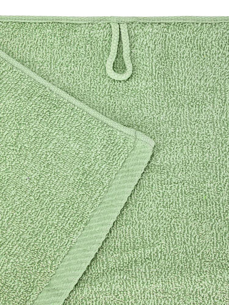 Полотенце махровое 50х90см СОФТИ бордюр 3 полоски светло-зеленый хлопок 100% 000000000001212208