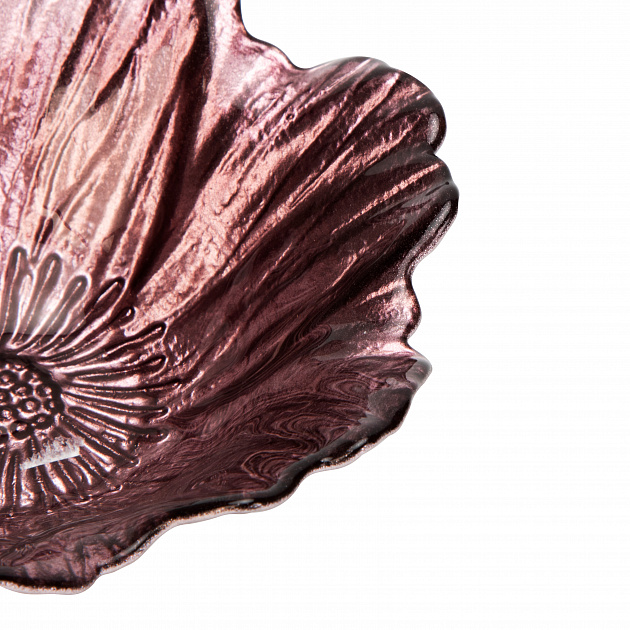 Ваза-конфетница 13,5см GLASSCOM Цветок Purple стекло 000000000001219178