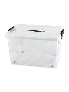Контейнер для хранения 75л с крышкой прозрачный полипропилен 000000000001227854