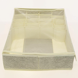 Кофр с крышкой 44,5х35х12см ПОСУДА ЦЕНТР бежевый 000000000001187227