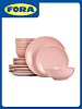 Набор столовой посуды 18 предметов FORA розовый керамика