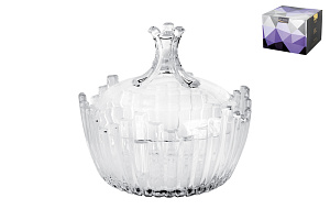 Фруктовница 19см КОРАЛЛ горный хрусталь стекло 000000000001193573
