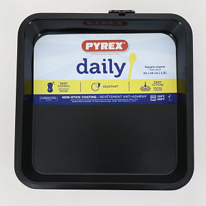 Форма для запекания 24см PYREX DAILY METAL квадратная высокоуглеродистая сталь Форма для запекания 24см PYREX DAILY METAL квадратная высокоуглеродистая сталь 000000000001209843